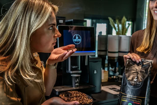 Taste CoffeeClick Coffee Beans in the Showroom